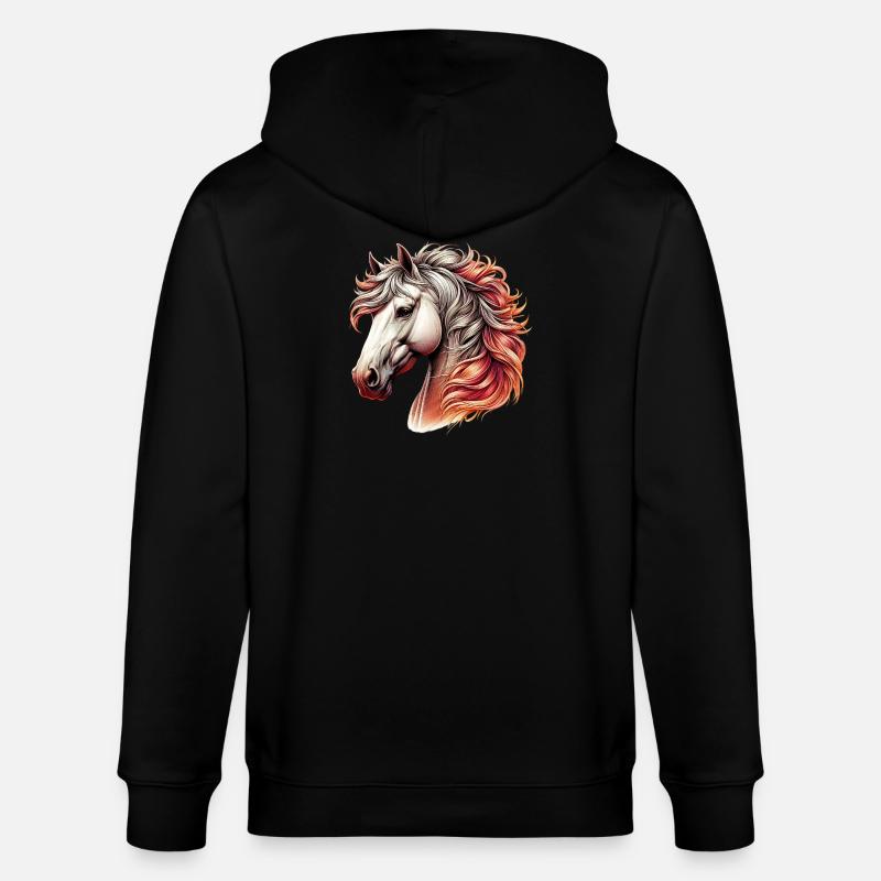 Cheval - Veste à capuche bio CULTIVATOR Stanley/Stella Unisexe - noir