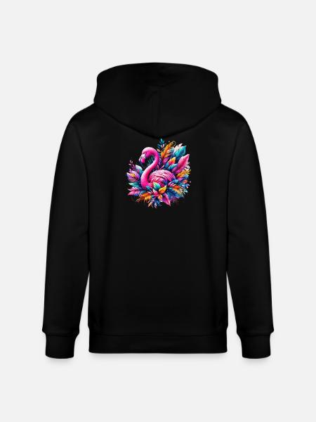 Flamingo - Stanley/Stella CULTIVATOR Unisex Organic Hooded Jacket - black