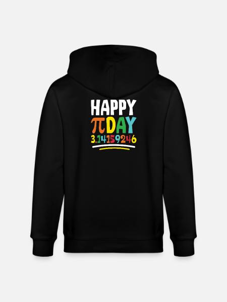Happy Pi Day - Stanley/Stella CULTIVATOR  Unisex Organic Hooded Jacket - black