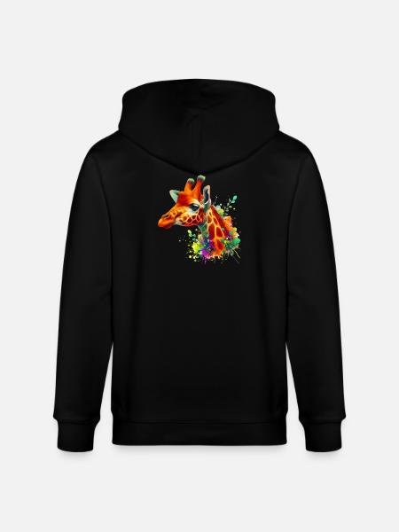 Girafe - Veste à capuche bio CULTIVATOR Stanley/Stella Unisexe - noir