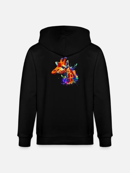 Girafe - Veste à capuche bio CULTIVATOR Stanley/Stella Unisexe - noir