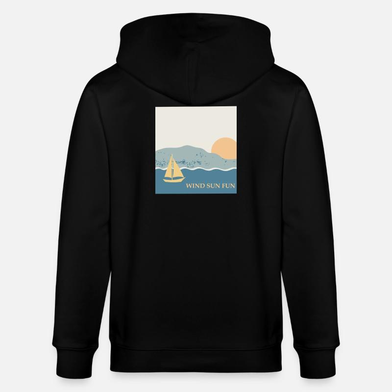 Vent Soleil Plaisir Navigation Rêve - Veste à capuche bio CULTIVATOR Stanley/Stella Unisexe - noir