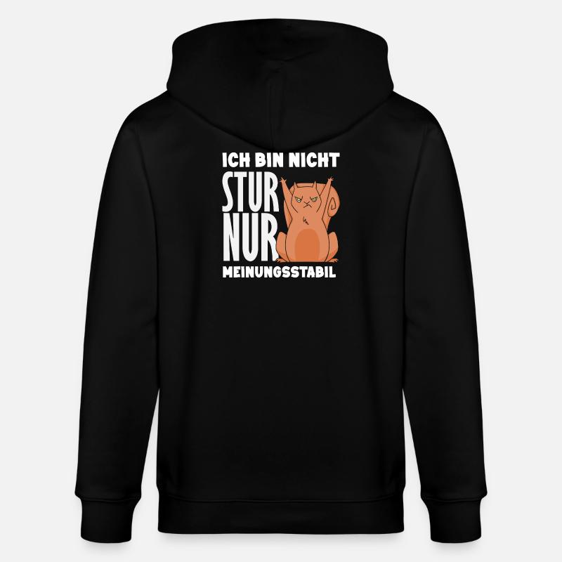 Pas têtu, juste stable dans l’opinion - Veste à capuche bio CULTIVATOR Stanley/Stella Unisexe - noir