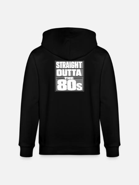 Straight Outta The 80s - Stanley/Stella CULTIVATOR Unisex Organic Hooded Jacket - black