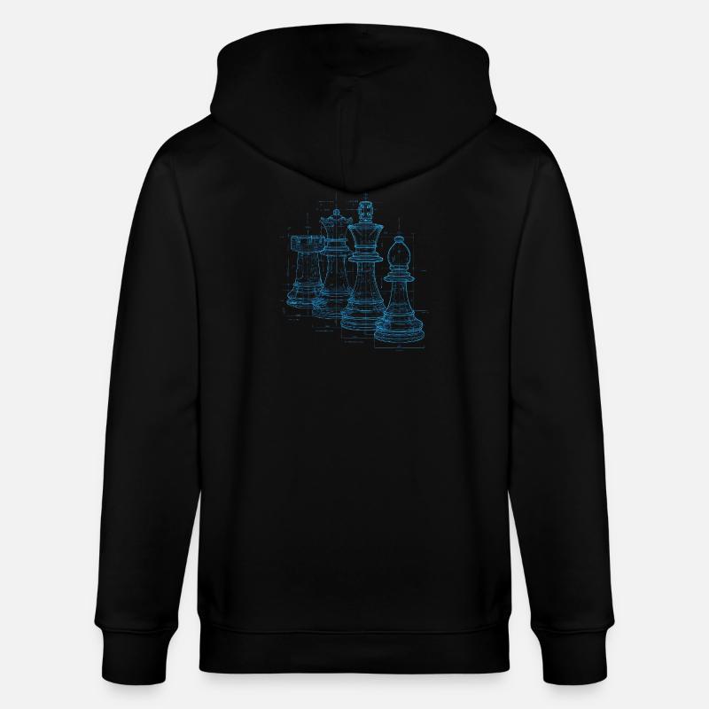 Cadeau Plan d’échecs pour hommes - Veste à capuche bio CULTIVATOR Stanley/Stella Unisexe - noir