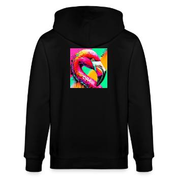 Flamant - Veste à capuche bio CULTIVATOR Stanley/Stella Unisexe - noir - Dos - Anna (173cm)