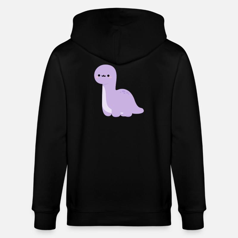 Brachiosaurus Lulu - Stanley/Stella CULTIVATOR  Unisex Organic Hooded Jacket - black