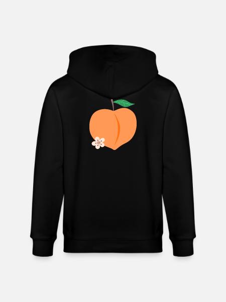 Peach Heart Bloom - Stanley/Stella CULTIVATOR Unisex Organic Hooded Jacket - black