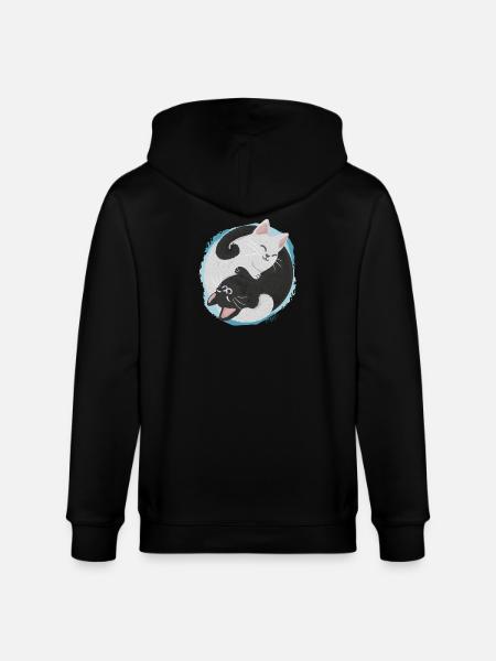 Jing Jang Cats - Stanley/Stella CULTIVATOR Unisex Organic Hooded Jacket - black