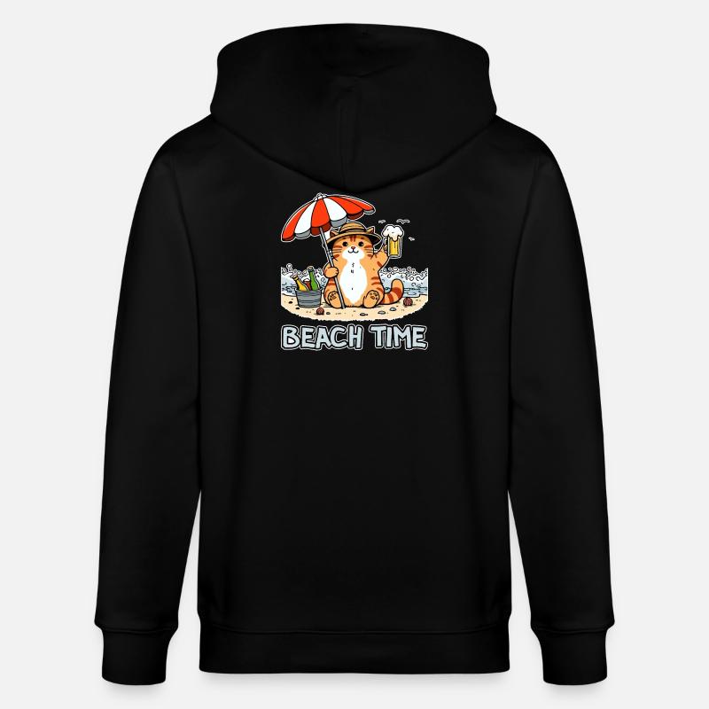 Strandzeit 2 - Stanley/Stella Unisex Bio-Kapuzenjacke CULTIVATOR  - Schwarz