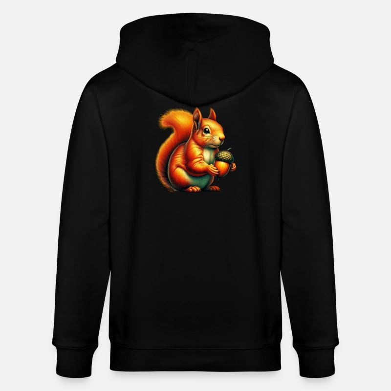 Eichhörnchen - Stanley/Stella Unisex Bio-Kapuzenjacke CULTIVATOR  - Schwarz