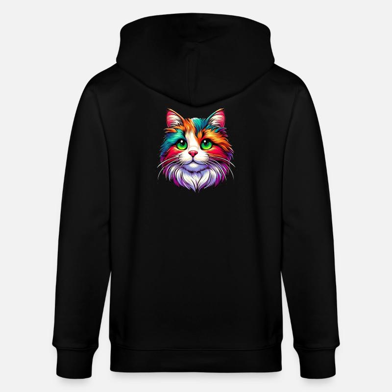 Chat - Veste à capuche bio CULTIVATOR Stanley/Stella Unisexe - noir