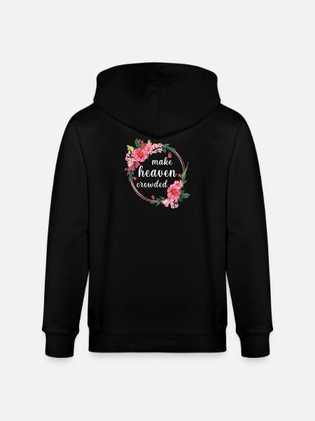 Make Heaven Crowded Glaube Blumen Design - Stanley/Stella Unisex Bio-Kapuzenjacke CULTIVATOR  - Schwarz