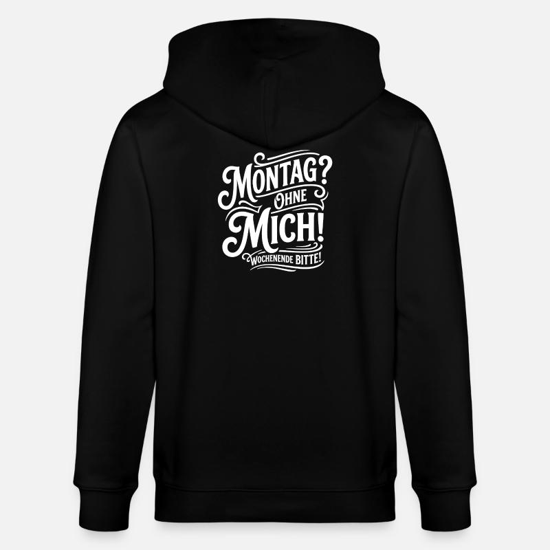 Lundi sans moi – Week-end - Veste à capuche bio CULTIVATOR Stanley/Stella Unisexe - noir