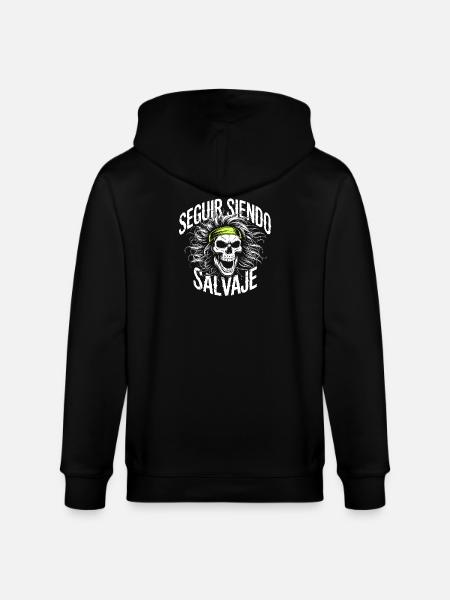Wilder Pfad im Schädel - Stanley/Stella Unisex Bio-Kapuzenjacke CULTIVATOR  - Schwarz