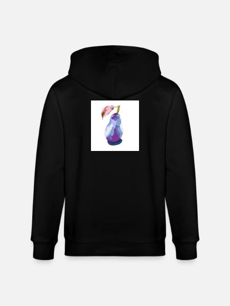 Pear in Pastels Abstract - Stanley/Stella CULTIVATOR Unisex Organic Hooded Jacket - black