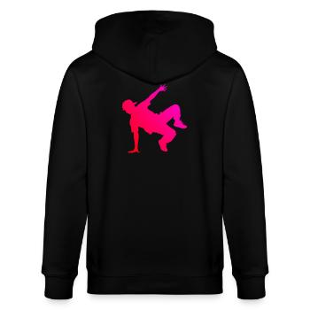 Geschenkidee für einen Breakdancer mit Streetdance - Stanley/Stella Unisex Bio-Kapuzenjacke CULTIVATOR  - Schwarz - Hinten - Anna (173cm)