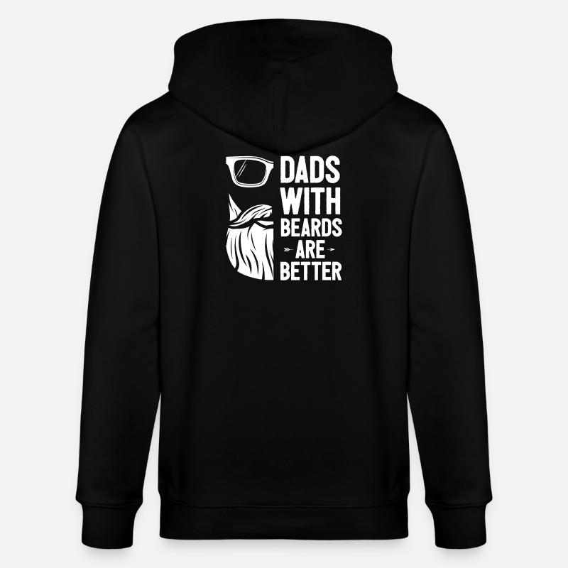 Väter mit Bärten sind besser - Stanley/Stella Unisex Bio-Kapuzenjacke CULTIVATOR  - Schwarz