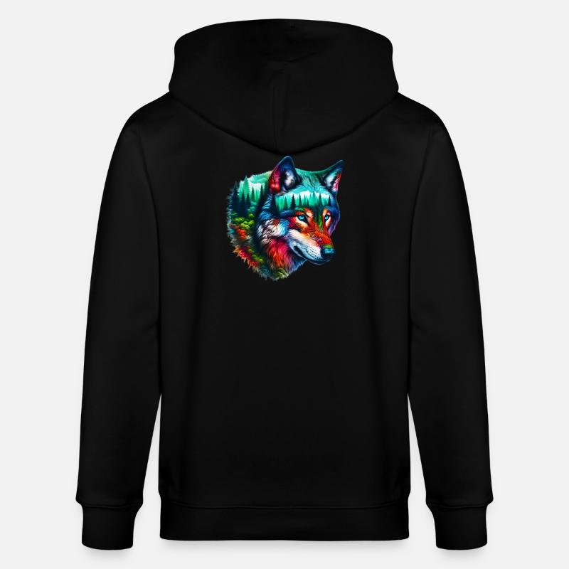 Loup - Veste à capuche bio CULTIVATOR Stanley/Stella Unisexe - noir