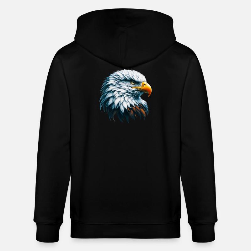 Adler - Stanley/Stella Unisex Bio-Kapuzenjacke CULTIVATOR - Schwarz