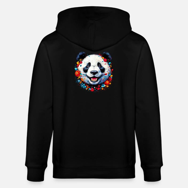 Panda - Veste à capuche bio CULTIVATOR Stanley/Stella Unisexe - noir
