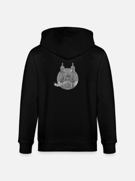 Kathedrale St.Gallen in Chrome - Stanley/Stella Unisex Bio-Kapuzenjacke CULTIVATOR - Schwarz