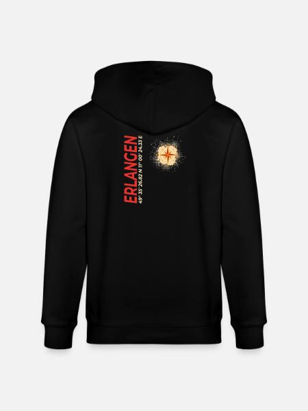 Erlangen - Stanley/Stella Unisex Bio-Kapuzenjacke CULTIVATOR - Schwarz