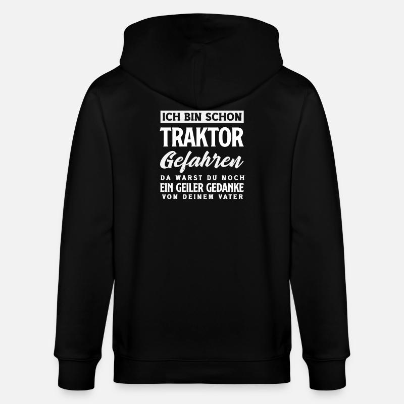 Lustiges Traktor Geschenk - Stanley/Stella Unisex Bio-Kapuzenjacke CULTIVATOR - Schwarz