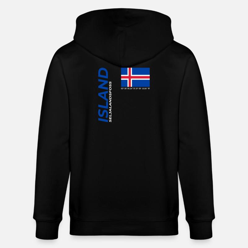 Seljalandsfoss - Veste à capuche bio CULTIVATOR Stanley/Stella Unisexe - noir