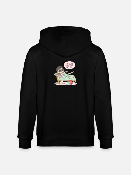 I'm capricious and so - Stanley/Stella CULTIVATOR Unisex Organic Hooded Jacket - black