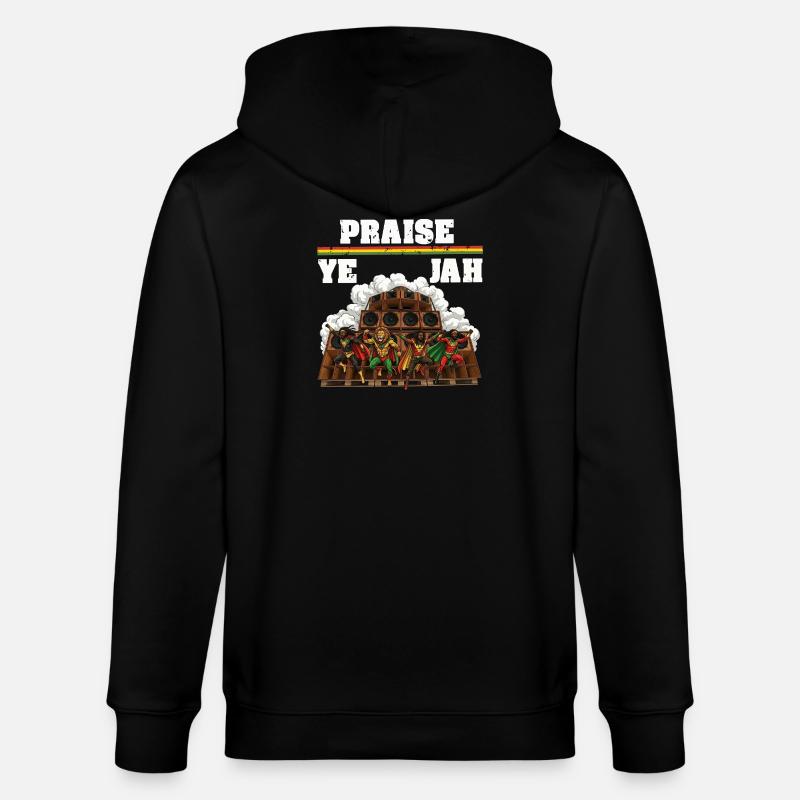 Praise Jah Rasta - Stanley/Stella Unisex Bio-Kapuzenjacke CULTIVATOR - Schwarz