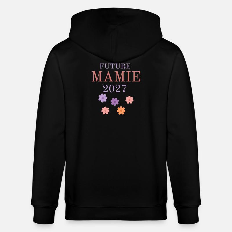 Future Mamie 2027 Annonce Grossesse - Veste à capuche bio CULTIVATOR Stanley/Stella Unisexe - noir
