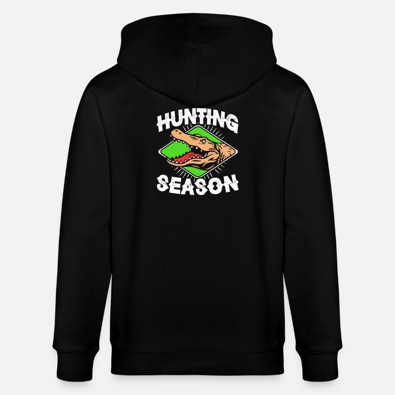 Krokodil Jagd - Stanley/Stella Unisex Bio-Kapuzenjacke CULTIVATOR  - Schwarz