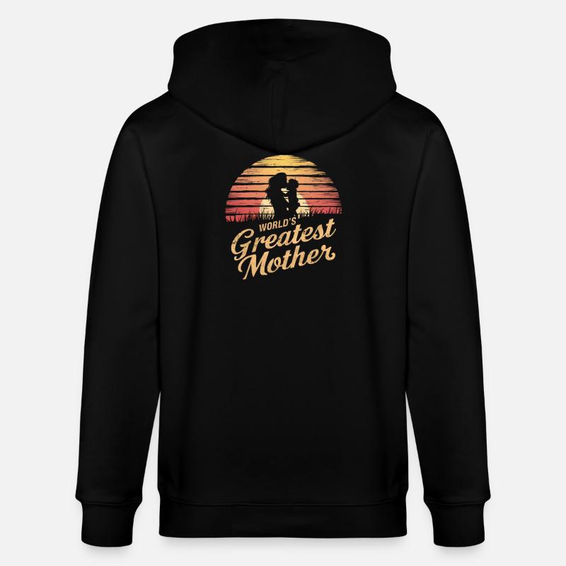 La plus grande mère du monde - Veste à capuche bio CULTIVATOR Stanley/Stella Unisexe - noir