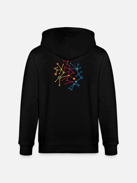 molecular pattern - Stanley/Stella CULTIVATOR Unisex Organic Hooded Jacket - black