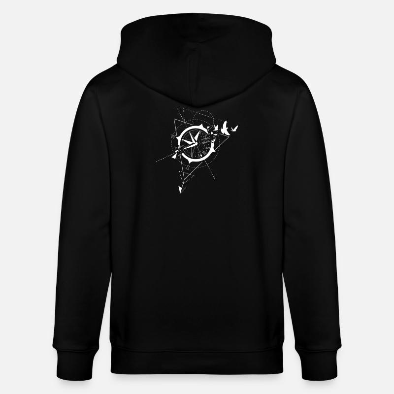 Kompass - Stanley/Stella Unisex Bio-Kapuzenjacke CULTIVATOR  - Schwarz