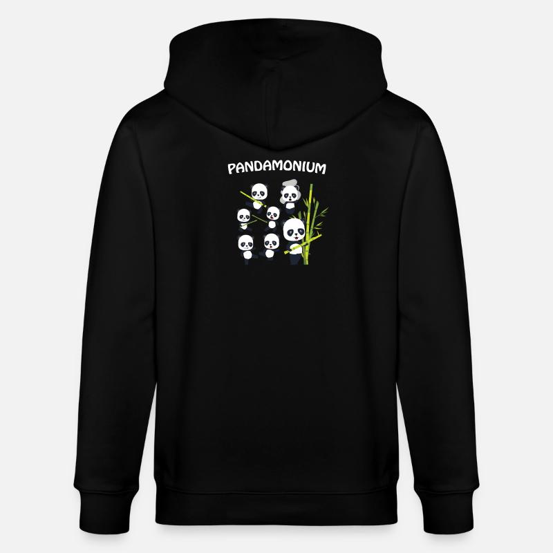 Panda - Stanley/Stella Unisex Bio-Kapuzenjacke CULTIVATOR  - Schwarz