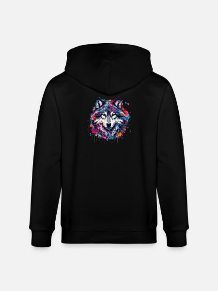 Loup - Veste à capuche bio CULTIVATOR Stanley/Stella Unisexe - noir