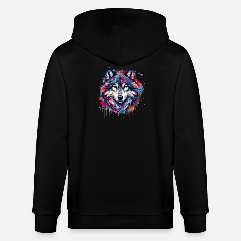 Wolf - Stanley/Stella Unisex Bio-Kapuzenjacke CULTIVATOR - Schwarz