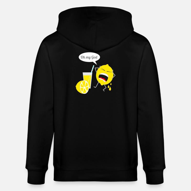 Design de citron drôle - Veste à capuche bio CULTIVATOR Stanley/Stella Unisexe - noir