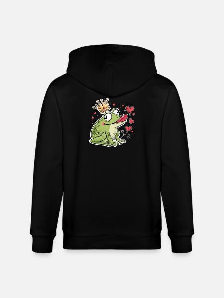 Froschkönig Karneval Fasching Konfetti - Stanley/Stella Unisex Bio-Kapuzenjacke CULTIVATOR  - Schwarz
