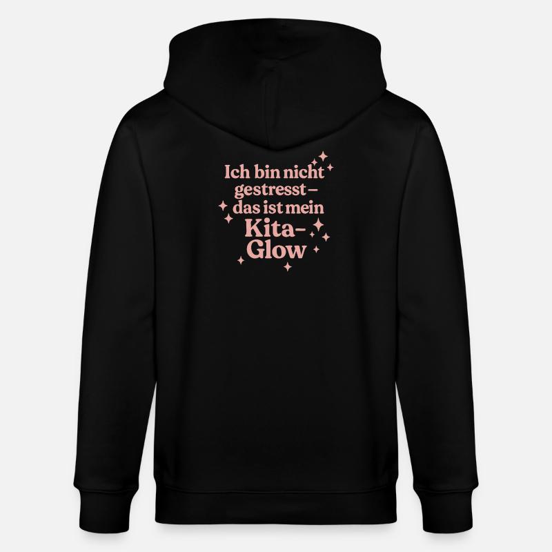 Ich bin nicht gestresst... (rosa) - Stanley/Stella Unisex Bio-Kapuzenjacke CULTIVATOR  - Schwarz