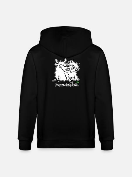 Eat plants - Stanley/Stella CULTIVATOR  Unisex Organic Hooded Jacket - black
