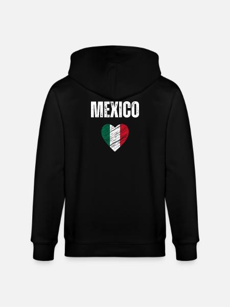 J’aime le Mexique, drapeau du Mexique - Veste à capuche bio CULTIVATOR Stanley/Stella Unisexe - noir