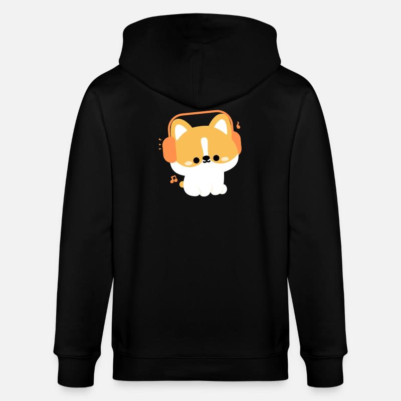 Casque Corgi - Veste à capuche bio CULTIVATOR Stanley/Stella Unisexe - noir