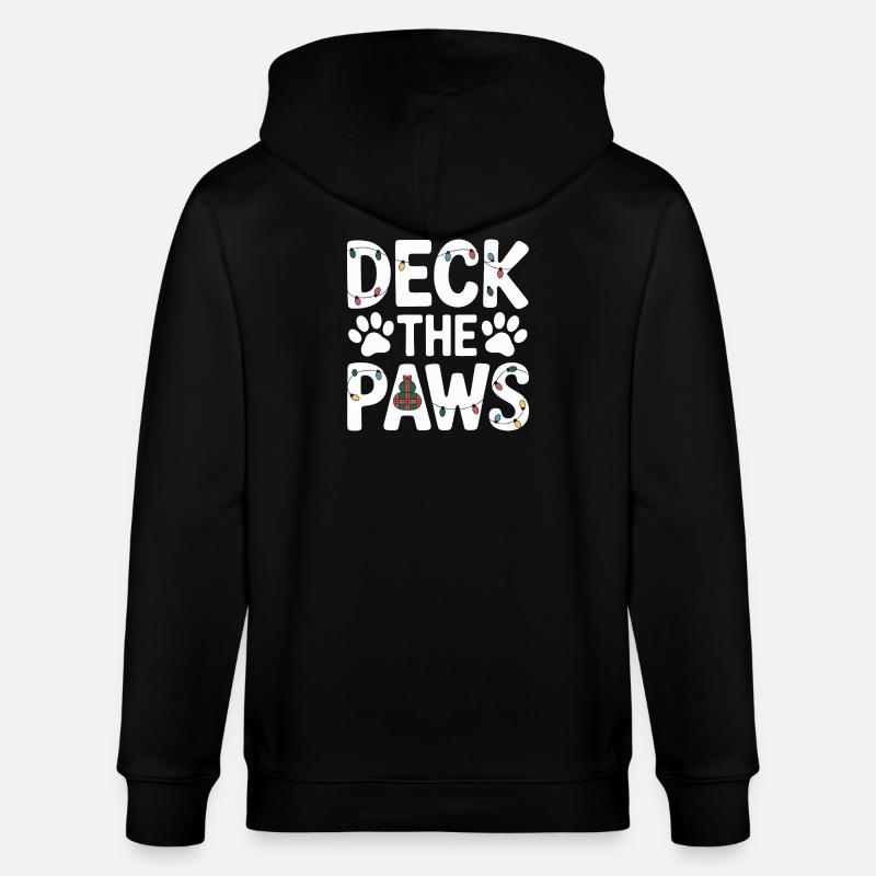 Fête de Noël Deck the Paws - Veste à capuche bio CULTIVATOR Stanley/Stella Unisexe - noir