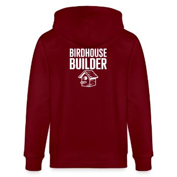 Birdhouse Builder - Stanley/Stella CULTIVATOR  Unisex Organic Hooded Jacket - burgundy - Back - Anna (173cm)