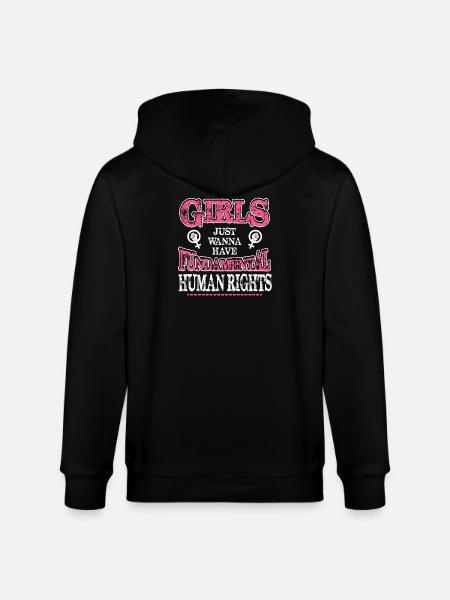 Fundamental Rights Feminist Tee - Stanley/Stella CULTIVATOR Unisex Organic Hooded Jacket - black