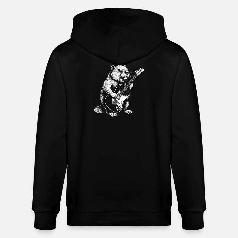 Beaver Guitar Hero - Veste à capuche bio CULTIVATOR Stanley/Stella Unisexe - noir