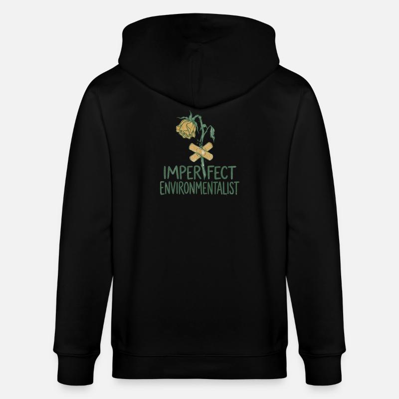 Broken Flower - Stanley/Stella CULTIVATOR  Unisex Organic Hooded Jacket - black